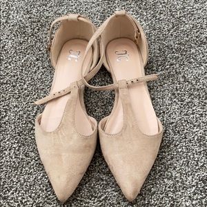 Tan flats - 7 (worn once)